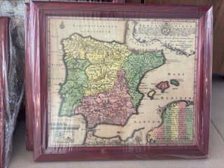 Colección 5 cuadros mapas antiguos imperios