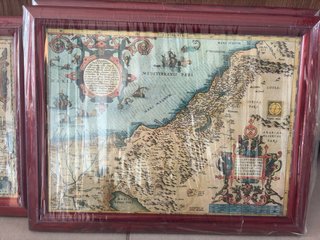 Colección 5 cuadros mapas antiguos imperios