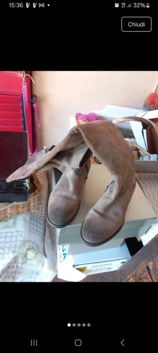 Stivali donna in camoscio