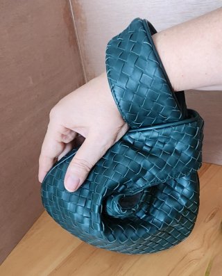 Bolso Bottega Giotti Piel Trenzada Verde