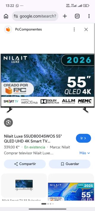 Televisor Nilait 55 QLED UHD 4K Nuevo.