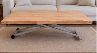 Mesa Centro Zoe Elevable Roble Nordish/Blanco