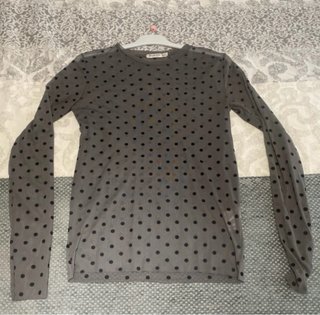 Camiseta Stradivarius lunares transparente S