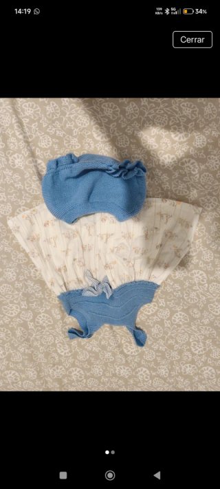 Conjunto bebé niña: vestido y braguita
