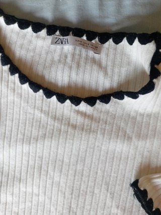 Camiseta Zara canalé S