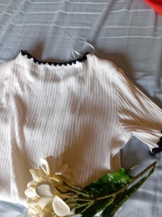 Camiseta Zara canalé S