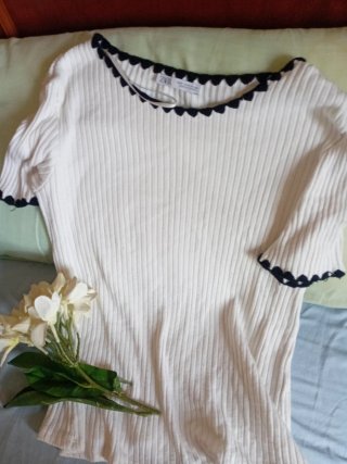 Camiseta Zara canalé S
