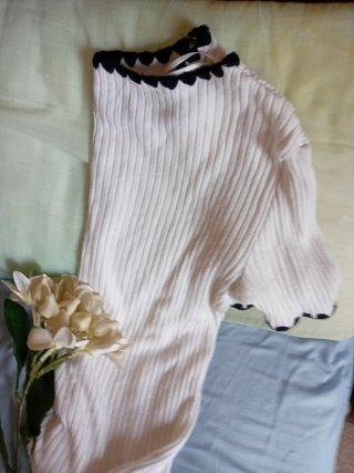 Camiseta Zara canalé S