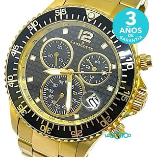 Reloj Lanscotte Tachymeter Dorado Negro