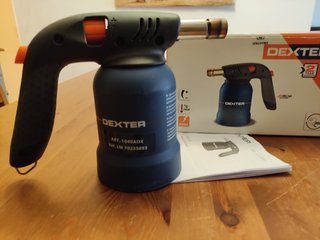 Soplete de gas Dexter con cartucho nuevo