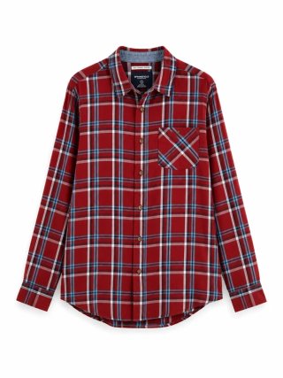 Camisa cuadros roja y azul