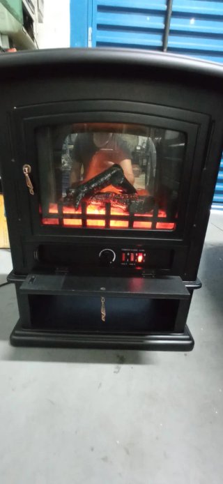 Chimenea eléctrica negra
