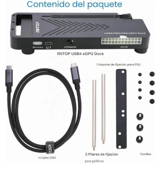 RIITOP Carcasa eGPU USB4 40Gbps