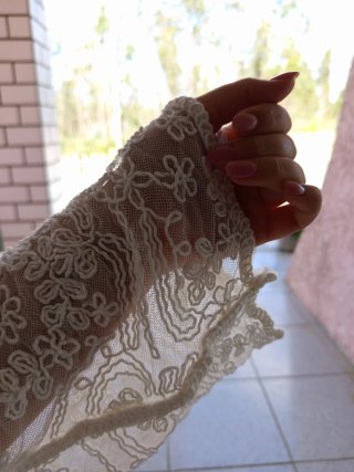Casaquinho de Renda Branco