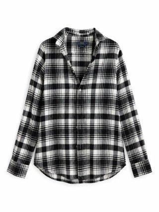 Sobrecamisa cuadros blanco y negro