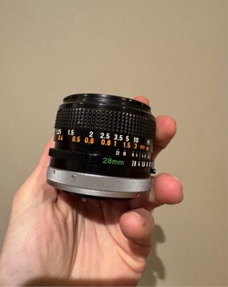 Canon FD 28mm f/2.8 + Konika Pop