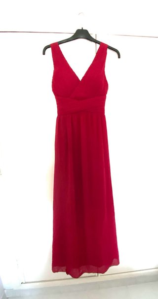 Vestido largo burdeos