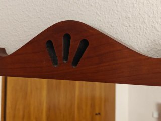Dormitorio madera maciza para cama de 150cm ancho