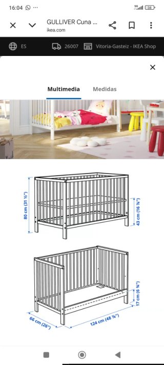 Cuna IKEA Gulliver Blanca
