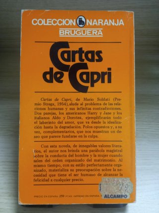 Cartas de Capri 1981 Mario Soldati Libro novela