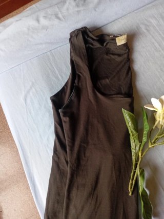 Camiseta Zara Tirantes Anchos Talla M Marrón