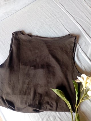 Camiseta Zara Tirantes Anchos Talla M Marrón