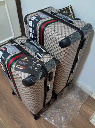 Juego 3 Maletas Gucci Beige Multicolor