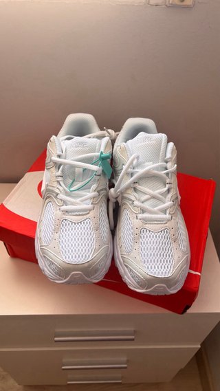 Zapatillas Nike Blancas y Plateadas