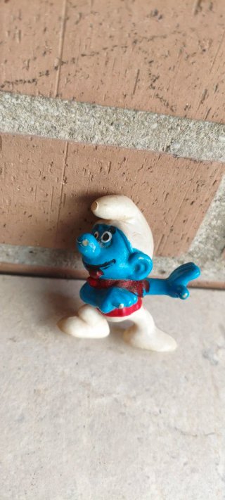 Pitufo de plástico azul