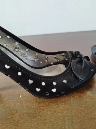 Guess Scarpe Décolleté Peep Toe Tacchi Nere