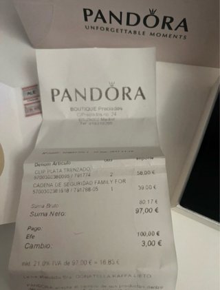 Clip plata Pandora
