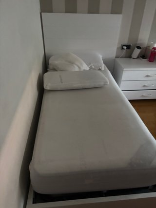Cama canapé abatible 90 + colchón + cabecero