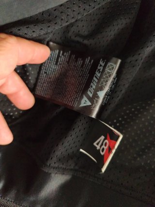 Chaqueta Dainese Cuero Negra y Blanca