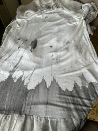Vestido Verano Gris y Blanco