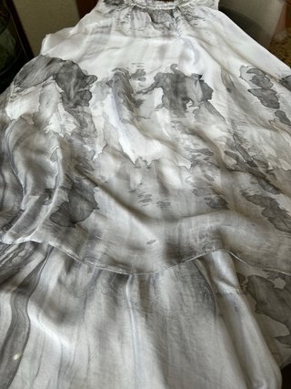 Vestido Verano Gris y Blanco