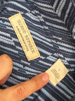 Camisa ligera azul estampada M verano
