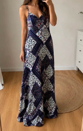 Vestido largo estampado