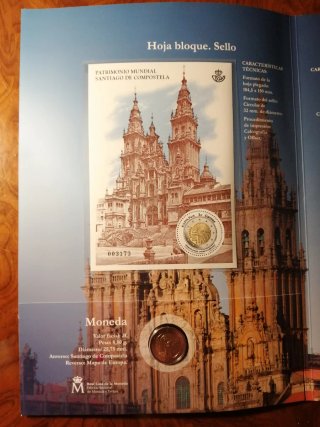 Moneda 2 euros Santiago Compostela 2018