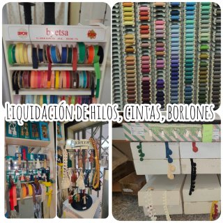 Lotes de hilos, cintas y borlones