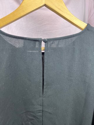 Vestido H&M Negro Manga Larga Perlas Talla 2XL