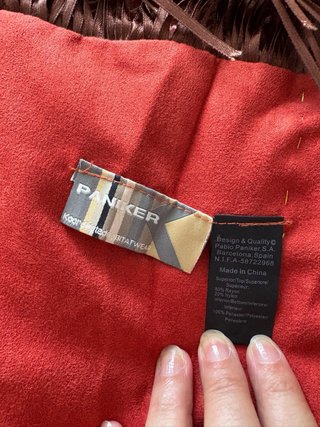Pie de cama brocado con flecos Pablo Paniker