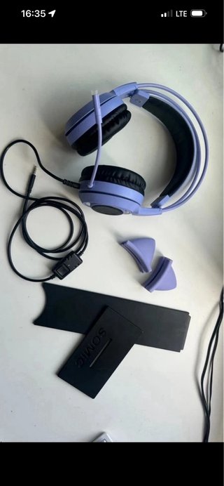 Cascos Gaming Morados con Micrófono