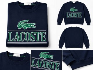 Sudadera Lacoste Azul Marino con Cocodrilo