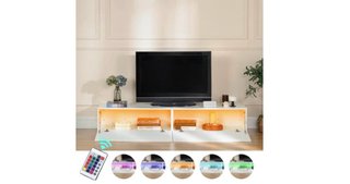 Mueble TV Blanco LED 180x33x30cm