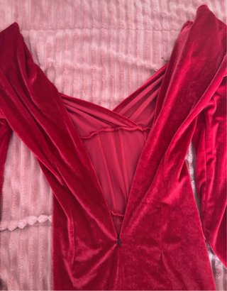 Vestido rojo de terciopelo