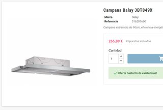 Campana extractora Balay
