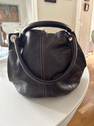 Bolso piel marrón mano/hombro