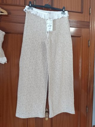 Conjunto Zara Top y Pantalón estructura Talla M