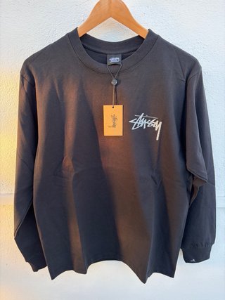 Sudadera Fina Stüssy Negra de Manga Larga