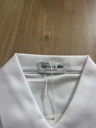 Polo Lacoste Blanco Talla S